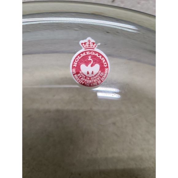 Holmegaard Per Lutken Glass Freeform Bowl Dish Danish Signed 1959 12" x 11" - Picture 4 of 5